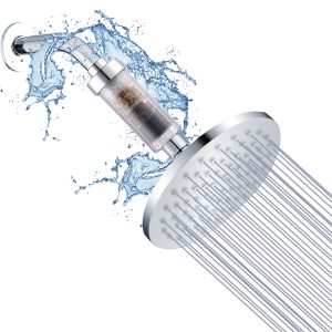 Luxury Filtered Shower Head Set 4 Stage Shower Filter，Reduces Chlorine and Heavy Metals，High Pressure Showerhead Filter