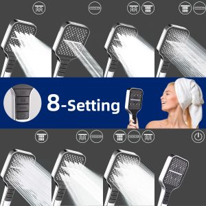 8-Function Showerhead: Versatile Water Settings for a Perfect Shower