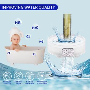 Shower Accessories, Head Filter Box Calcium Sulfite Ball, New Upgraded Filter Cotton Double Filtration, Remove Residual Chlorine And Impurities,Purify Water Quality