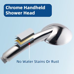 Superior Material 5 Settings Handheld Shower Head , Non-Clogging Nozzles High Pressure Shower Head with Handheld