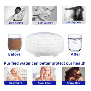 Shower Accessories, Head Filter Box Calcium Sulfite Ball, New Upgraded Filter Cotton Double Filtration, Remove Residual Chlorine And Impurities,Purify Water Quality