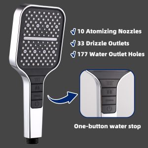 8-Function Showerhead: Versatile Water Settings for a Perfect Shower