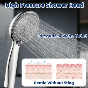 5 Function High Pressure  Handheld Shower  Head and  Water Saving  Shower  Head  For Bathroom