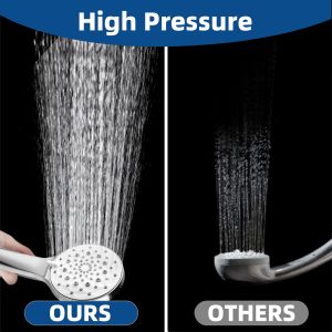 5-Mode High Pressure Handheld Shower Head, Consumer Reports Recommended High Flow Hand Held Showerhead with Teflon Tape Rubber Washers