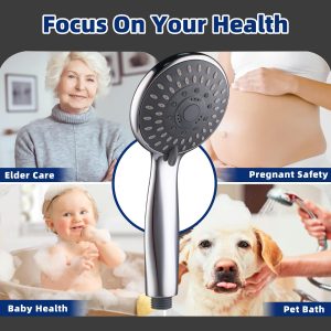 5 Function High Pressure  Handheld Shower  Head and  Water Saving  Shower  Head  For Bathroom