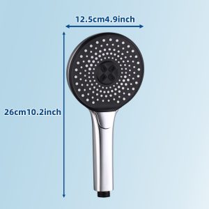 High Pressure Shower Head 3 Settings Fixed Showerhead High Flow Bathroom Showerhead for Luxury Shower Experience Even at Low Water Pressure - Xinpaez water purification equipment Co., Ltd.