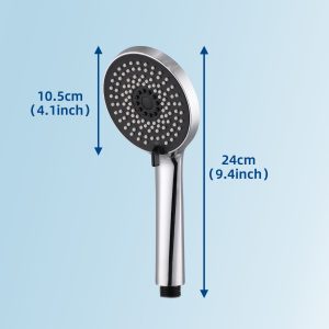 High Pressure 6 Functions Shower Head with handheld，Luxury Modern Chrome Look, Built-in Power Spray to Clean Corner, Tub and Pets, Chrome - Xinpaez water purification equipment Co., Ltd.