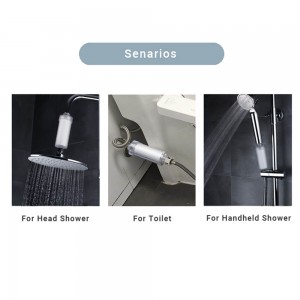 Portable Universal Clear Frosted Shell PP Cotton Bidet Water Filter