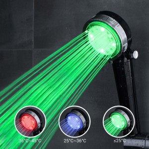 Color Changing Led Light Temperature Control Shower Head