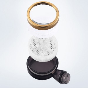 Ionic Filter Shower Head Transparent Black PP Cotton Filter Hand Shower