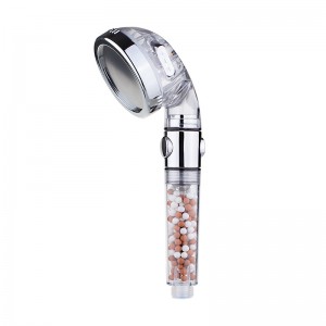 PP Ionic Filter 3 Way Stop Button Shower Head