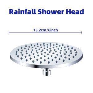 6 Inch Shower Head High Pressure Rain, Luxury Bathroom Showerhead with Chrome Plated Finish, Adjustable Angles, Anti-Clogging Silicone Nozzles - Xinpaez water purification equipment Co., Ltd.