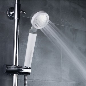 Wholesale White Frosted High Pressure Ionic Filter Shower Head